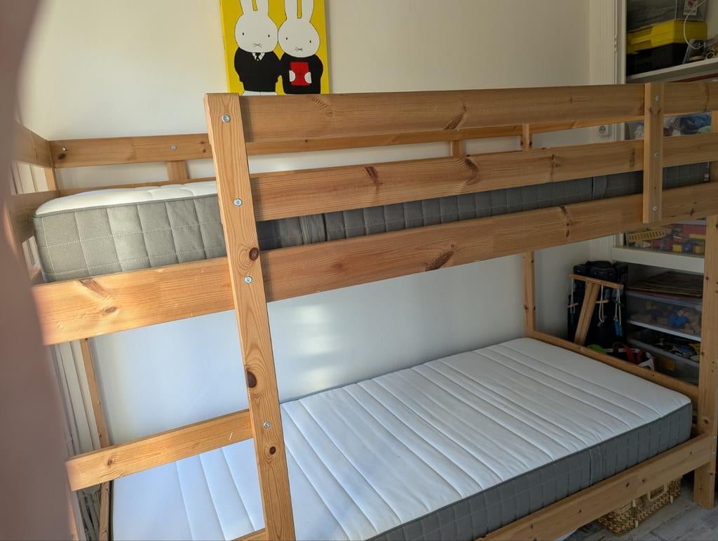 Stapelbed Ikea, Huis en Inrichting, Slaapkamer | Stapelbedden en Hoogslapers, 90 cm, 160 tot 180 cm, Tweepersoons, Ophalen of Verzenden