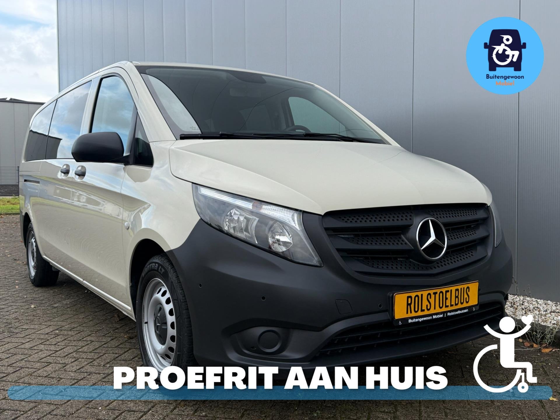 Mercedes-Benz Vito Tourer Rolstoelbus BTW 6 Pers., 12 maanden, Gebruikt, Zwart, 4 cilinders
