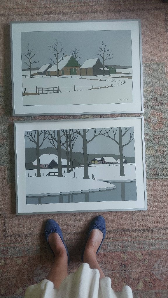 Zeefdrukken Bernink, Antiek en Kunst, Kunst | Schilderijen | Klassiek, Overige stijlen, Overige technieken, Landschap, Papier