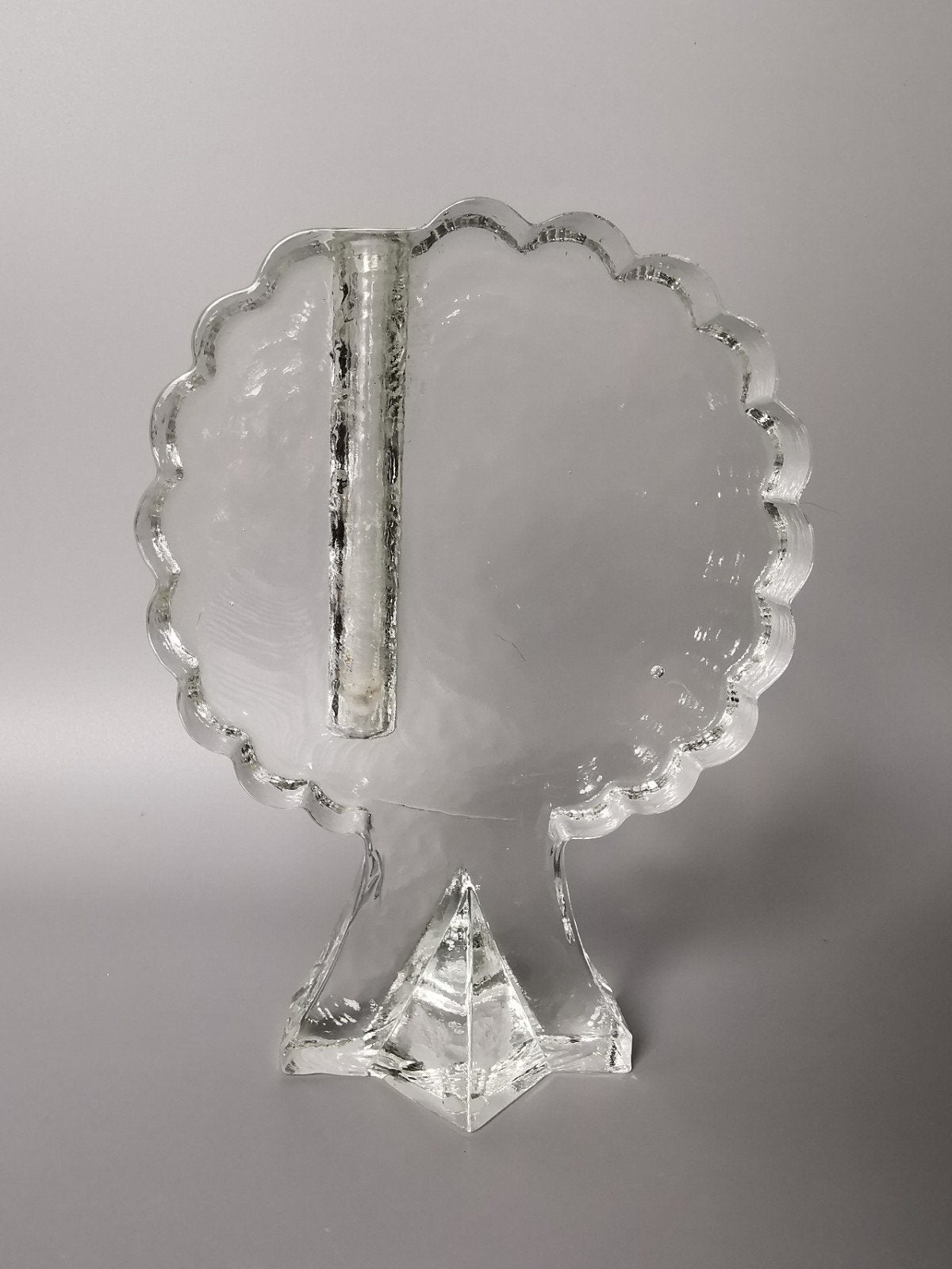 Mid Century glas soliflore vaas retro design boom vorm, Verzenden