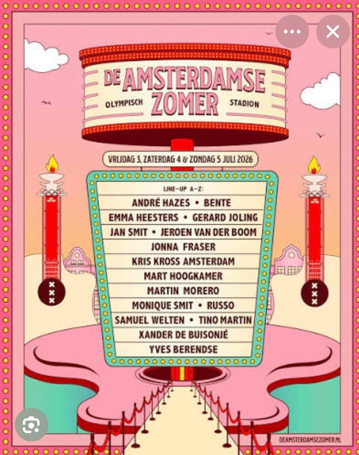 PINK Amsterdamse zomer zaterdag 4 juli tafel 4 pers, Eén persoon