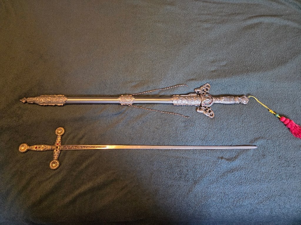 2 simpele sier zwaarden te koop, Verzamelen, Ophalen of Verzenden, Gebruikt