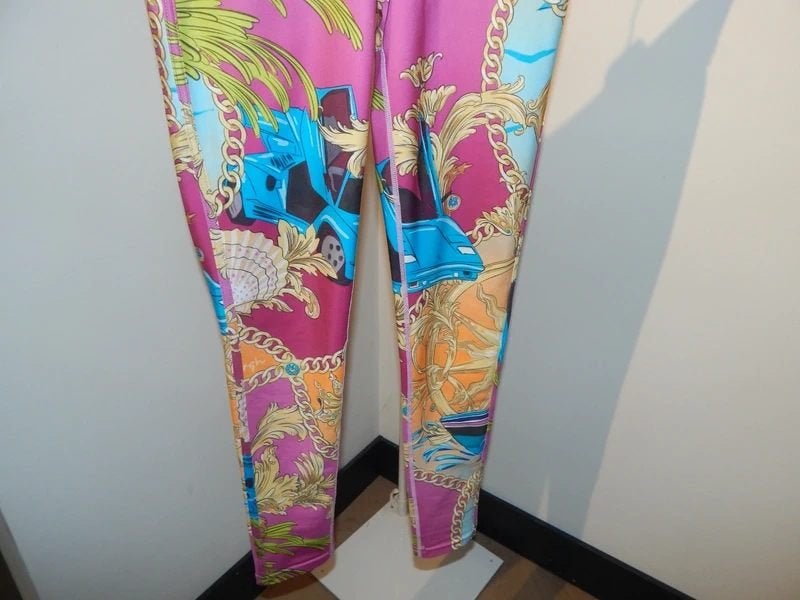 Goldbergh stretch legging bonte kleuren print merk band M, Legging, Maat 40/42 (M), Zo goed als nieuw, Goldbergh