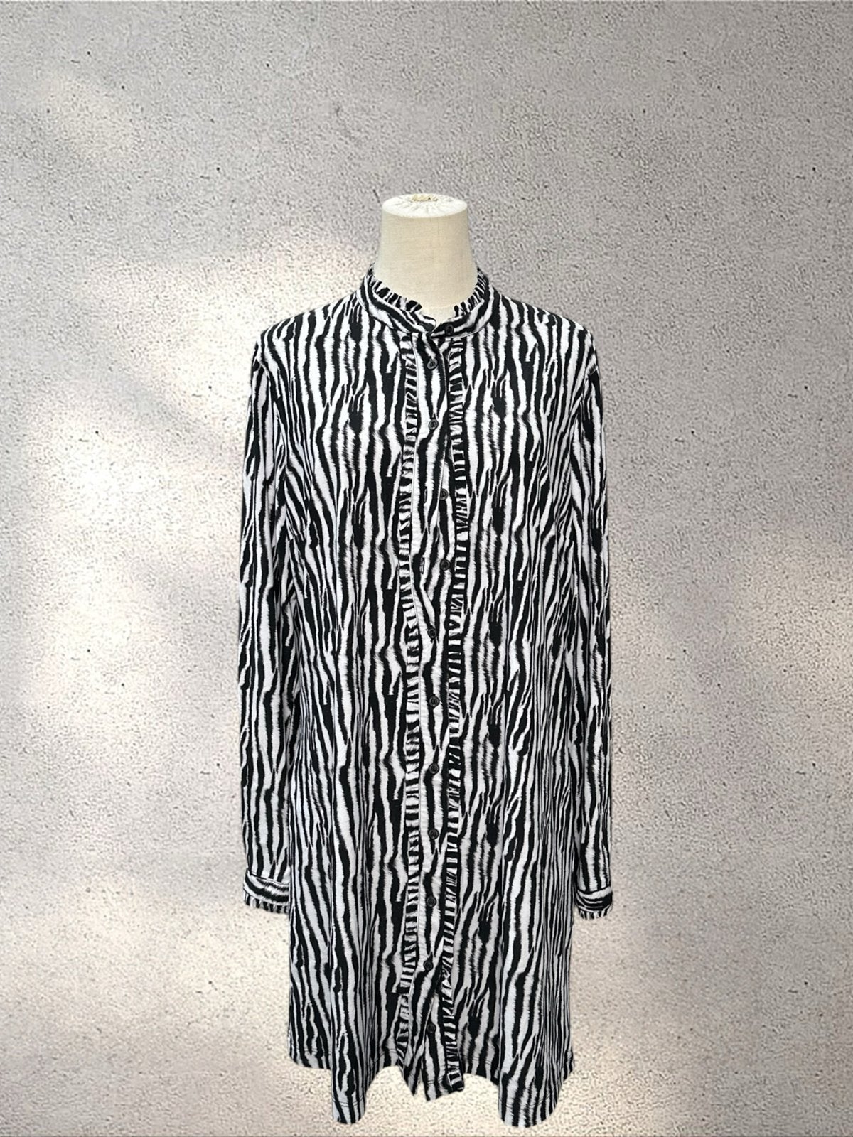 Jane Lushka Zebra Print Tuniek Jurk Maat XXL, Zwart, Maat 46/48 (XL) of groter, Ophalen of Verzenden, Zo goed als nieuw