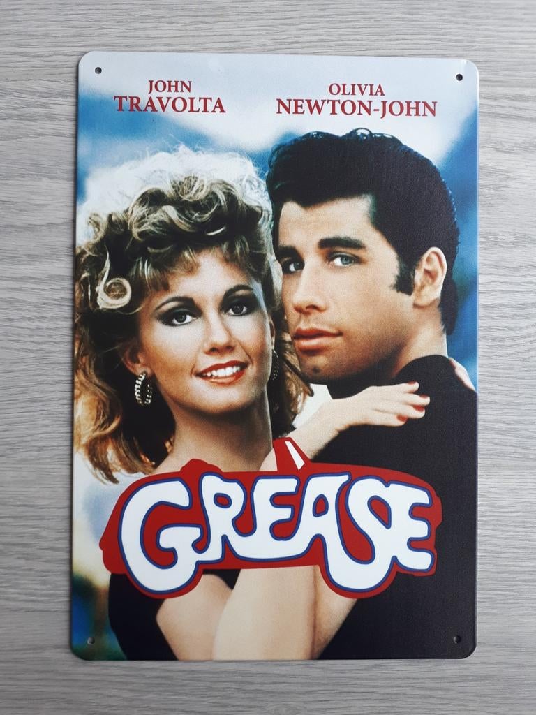 Grease 20x30 cm Metalen Reclamebord, Ophalen of Verzenden, Nieuw, Reclamebord