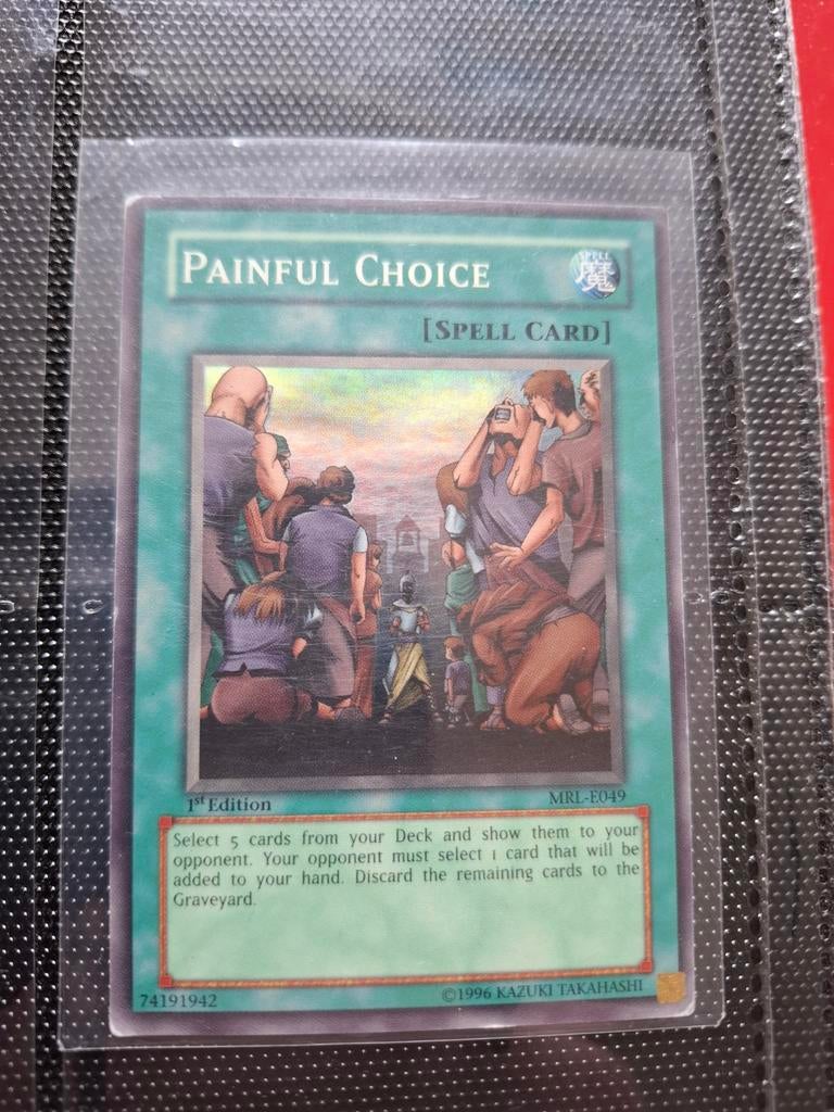 Painful Choice  MRL  Super Rare 1st Edition, Ophalen of Verzenden, Zo goed als nieuw, Losse kaart, Foil