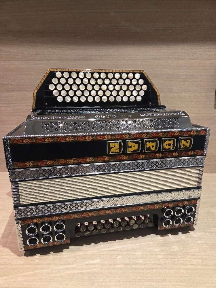 Zupan Alpe V D occasion steirische harmonica, Gebruikt, Niet ingevuld, Met koffer, Knopaccordeon