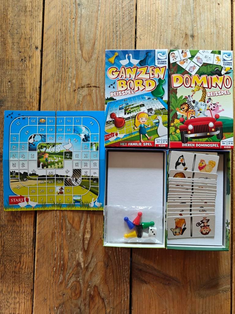 2 Kinder reisspellen., Clown Games., Clown Games., Nieuw, Clown Games.