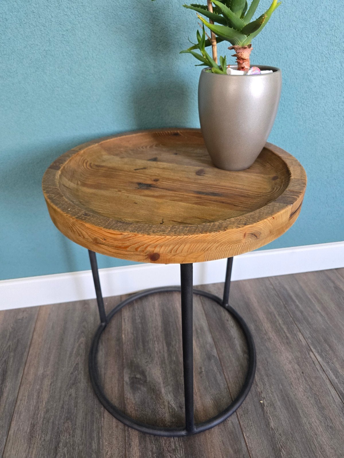 3-delige bijzettafel set - ook als salontafel te gebruiken, Minder dan 55 cm, Gebruikt, Rond, Industrieel