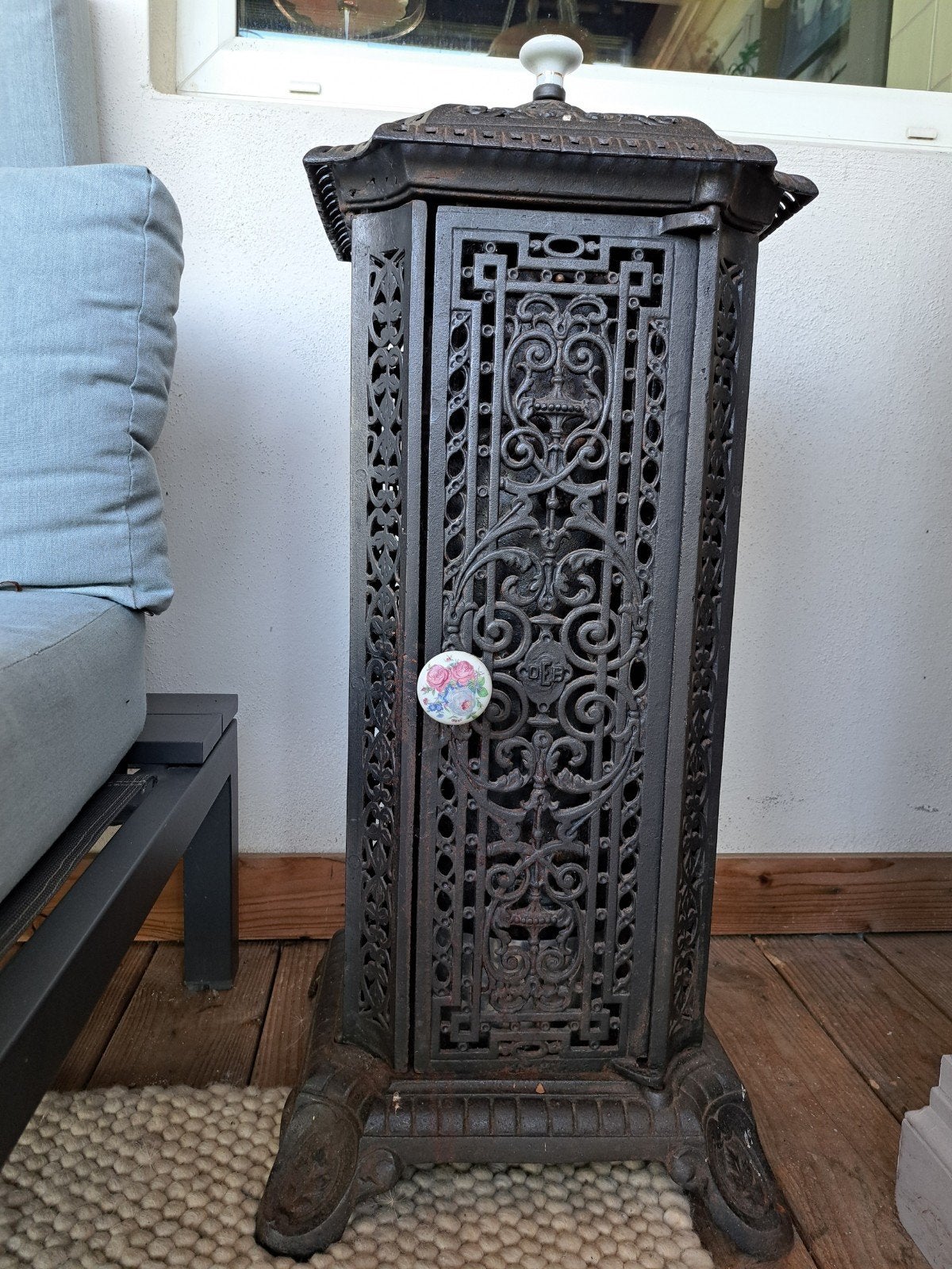 Prachtige gietijzeren houtkachel te koop, Ophalen, Gebruikt, Houtkachel, Vrijstaand