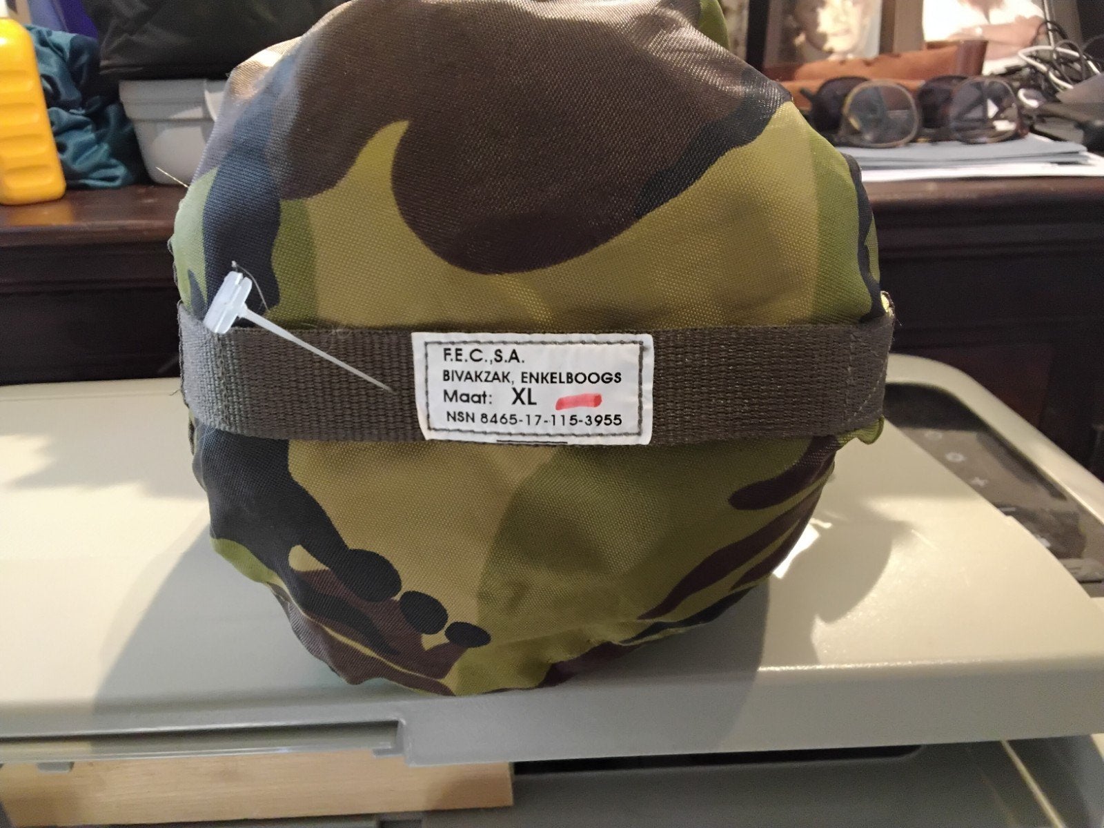 Militaire Bivakzak, merk Fecsa, Enkelboogs  Camouflage XL, Ophalen of Verzenden, Zo goed als nieuw