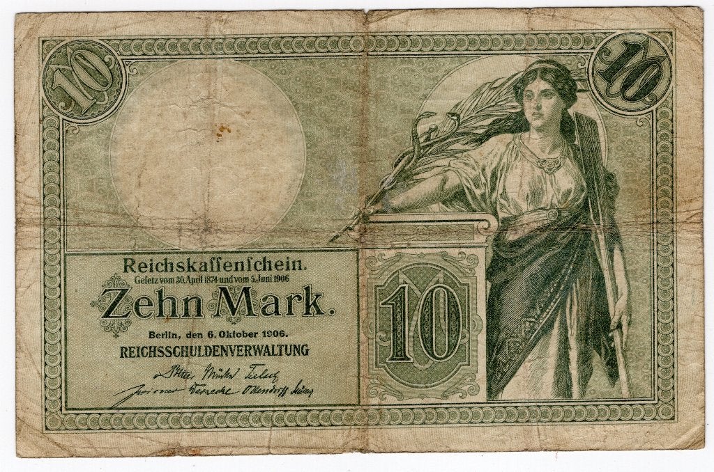 Duitsland 10 Mark 1906, Postzegels en Munten, Bankbiljetten | Europa | Niet-Eurobiljetten, Verzenden, Duitsland