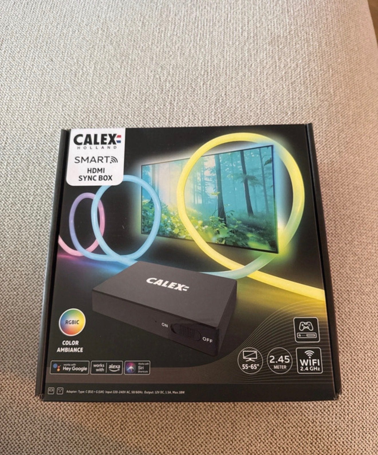 Calex Smart HDMI Sync Box - RGBIC Ambiance voor TV, Ophalen of Verzenden, Nieuw