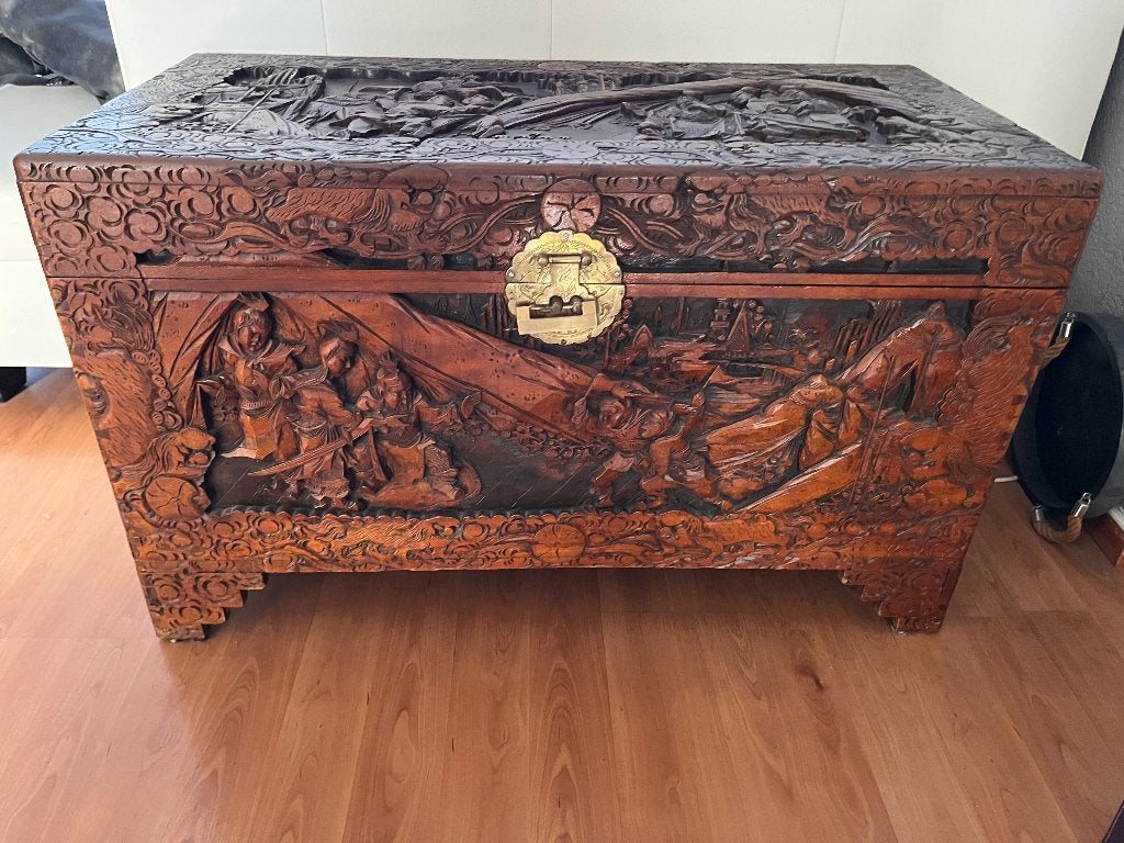 Oude houten kist, Ophalen, 50 – 75, Gebruikt, 50 tot 100 cm