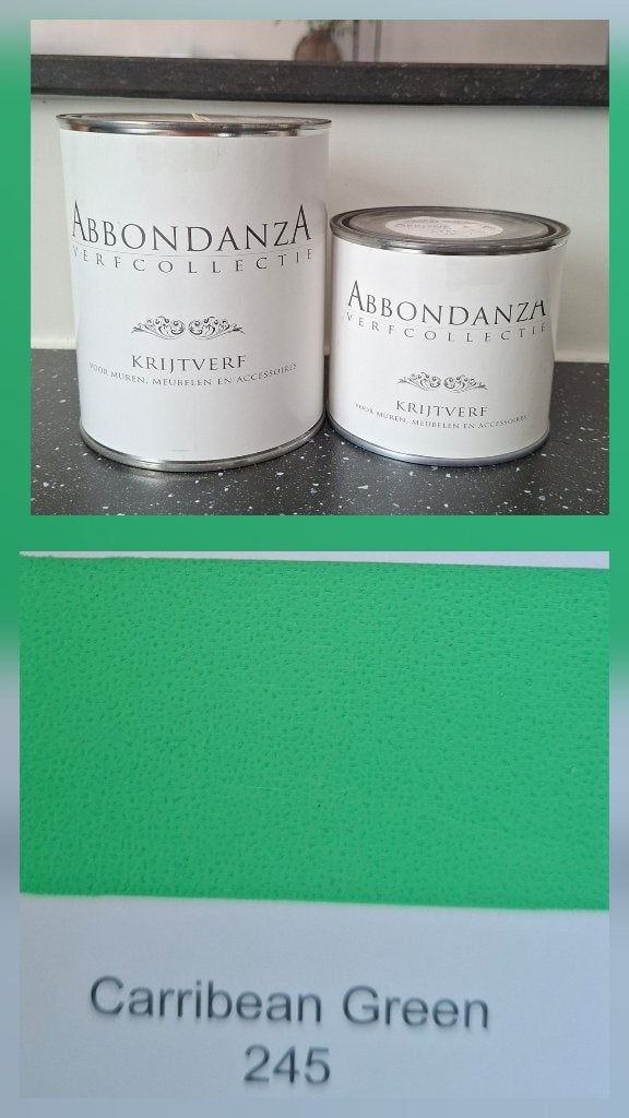 Sale!! Abbondanza krijtverf 245 Carribean green, Ophalen of Verzenden, Nieuw, Overige typen