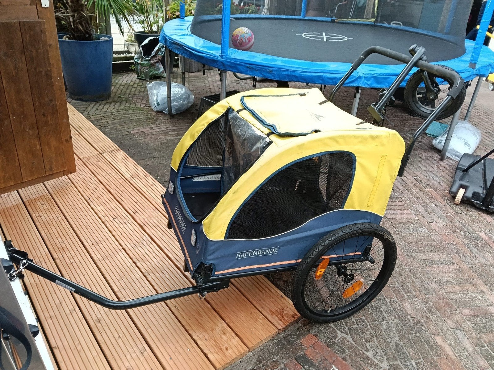 HAFENBANDE Fietskar voor hond (max 45kg), Fietsen en Brommers, Ophalen, Zo goed als nieuw, Hondenkar, 40 tot 60 kg