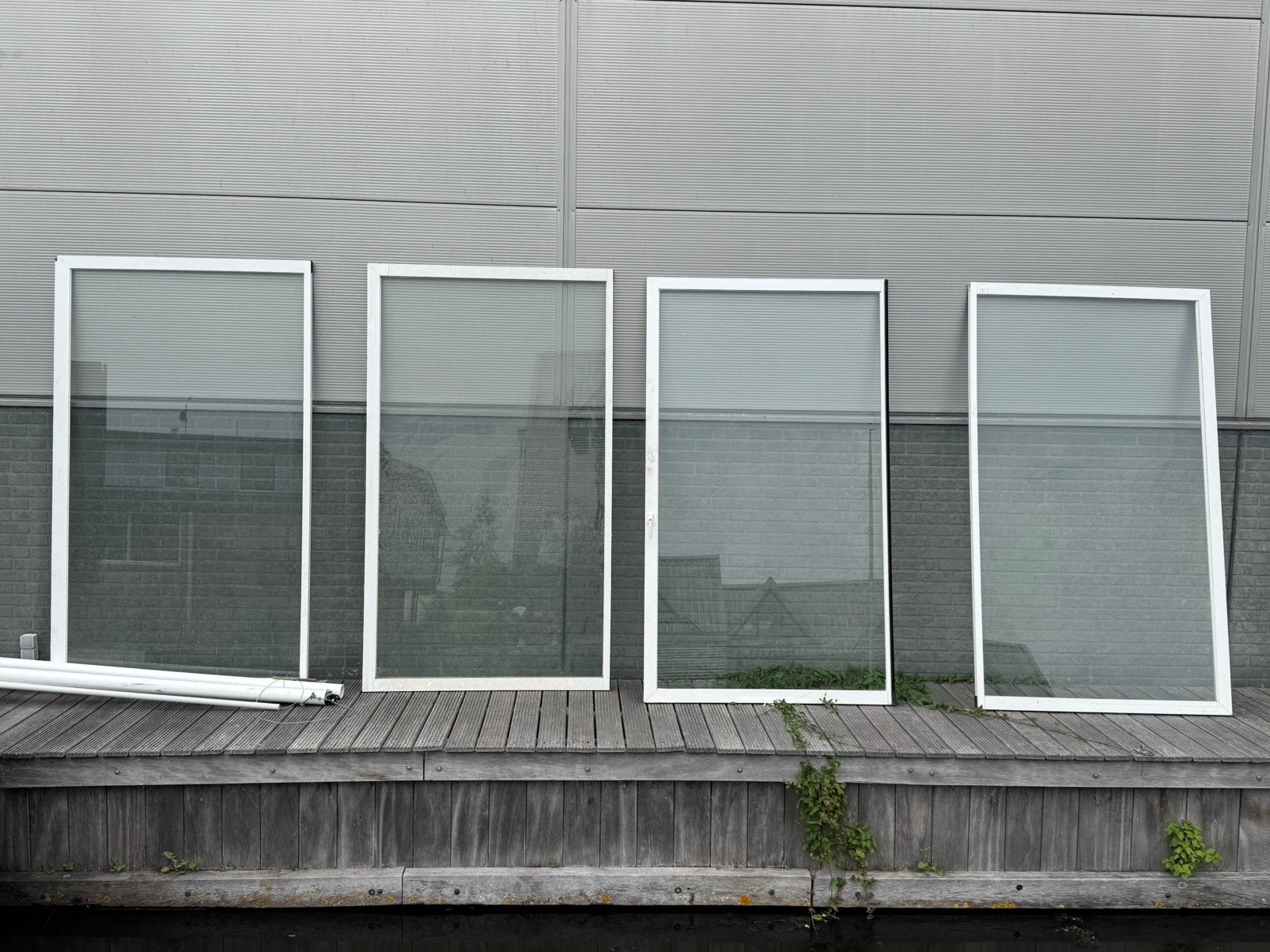 Schuifpui, Doe-het-zelf en Verbouw, Kozijnen en Schuifpuien, Kunststof, Gebruikt, Inclusief glas, Ophalen