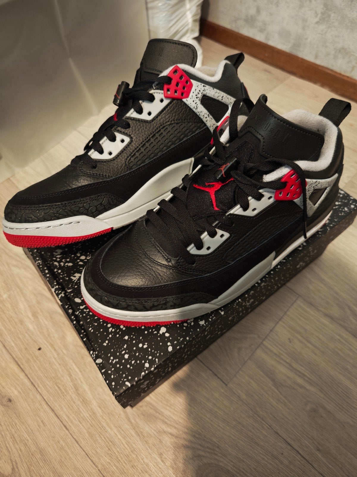 Jordan Spizike Low Maat 45 niew, Zwart, Nieuw, Ophalen of Verzenden, Sneakers of Gympen