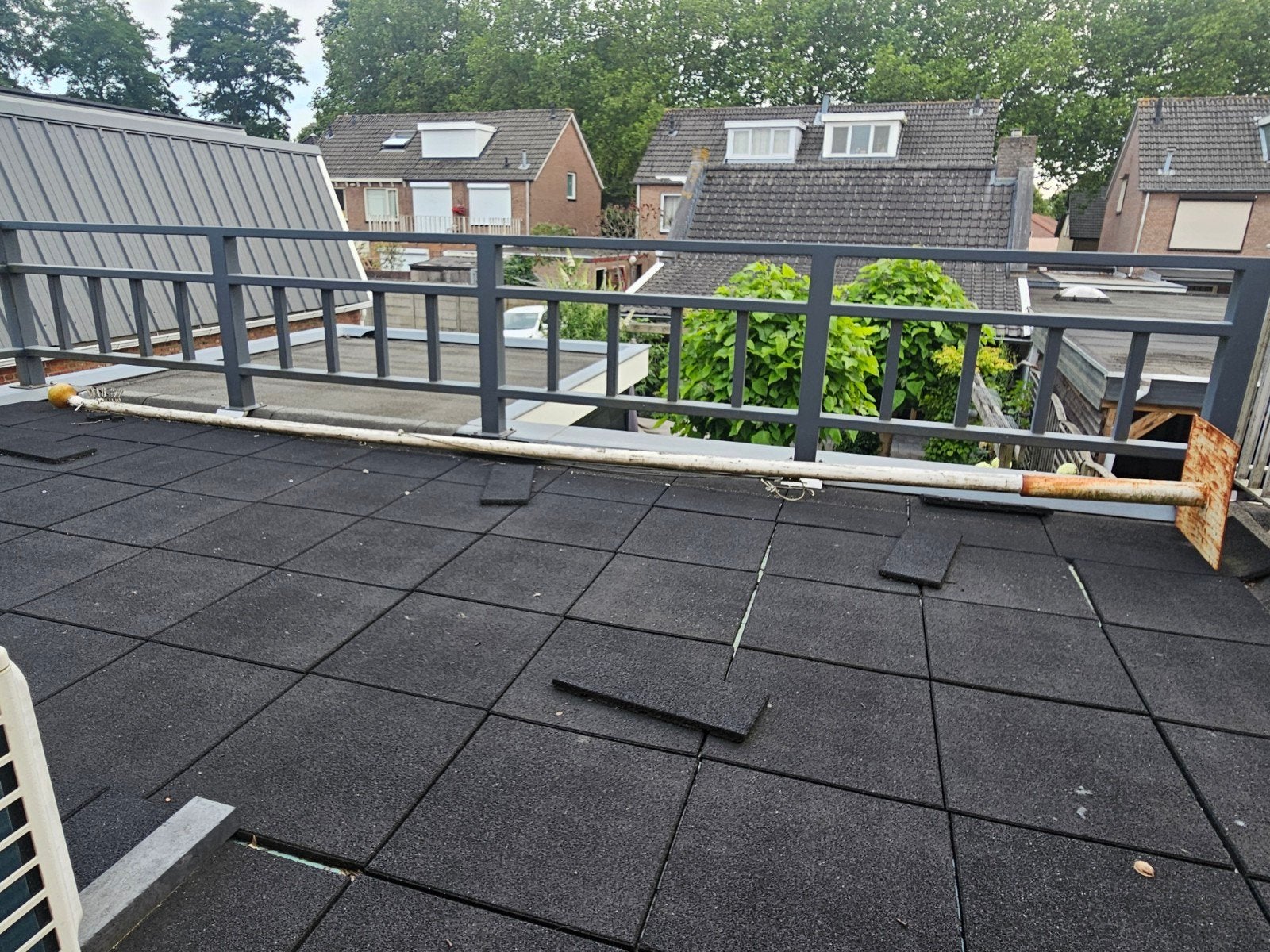 Vlaggenmast 6 m incl stalen voet om in te graven, Diversen, Vlaggen en Wimpels, Ophalen