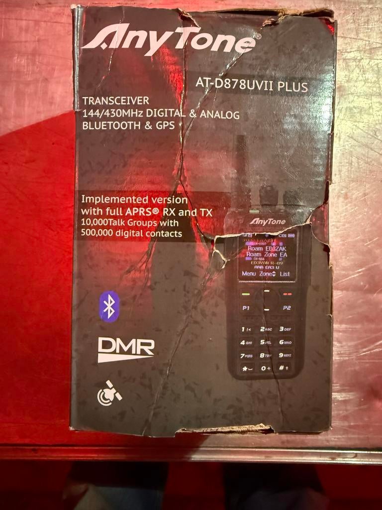 Anytone AT-D878UVII PLUS DMR Portofoon - Nieuwstaat, Telecommunicatie, Ophalen of Verzenden, Zo goed als nieuw, 15 km of meer