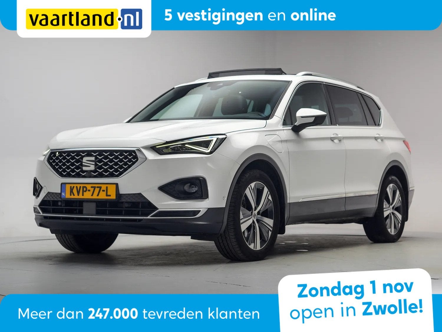 SEAT Tarraco 1.4 TSI e-Hybrid PHEV Xcellence Aut. [ Panorama, Auto's, Automaat, 4 cilinders, Wit, Hybride Elektrisch/Benzine