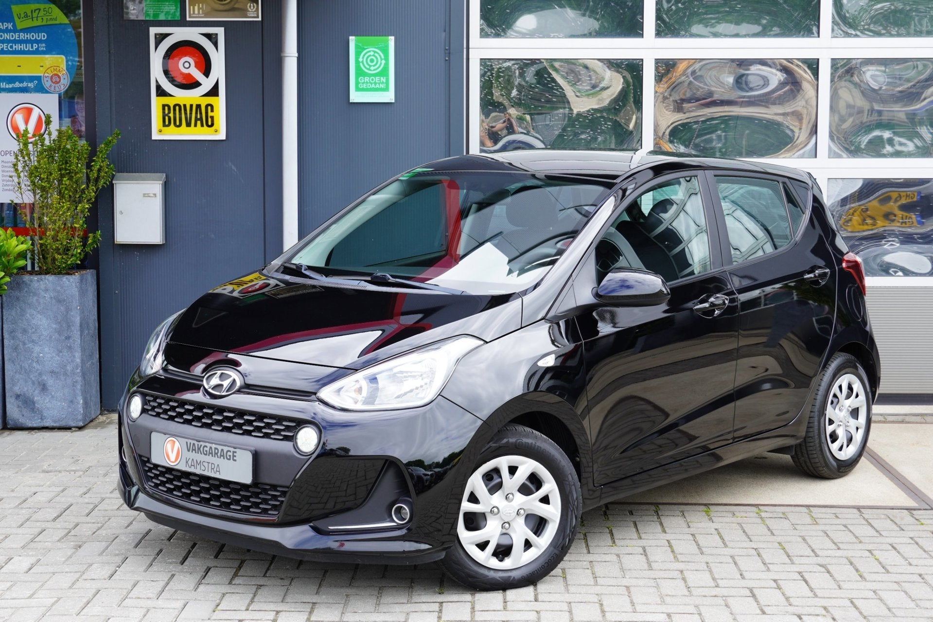 Hyundai I10 1.0i Comfort 5-deurs NAP Airco/Cruise/Goed OH, Auto's, Hyundai, Gebruikt, Start-stop-systeem, 4 stoelen, Zwart