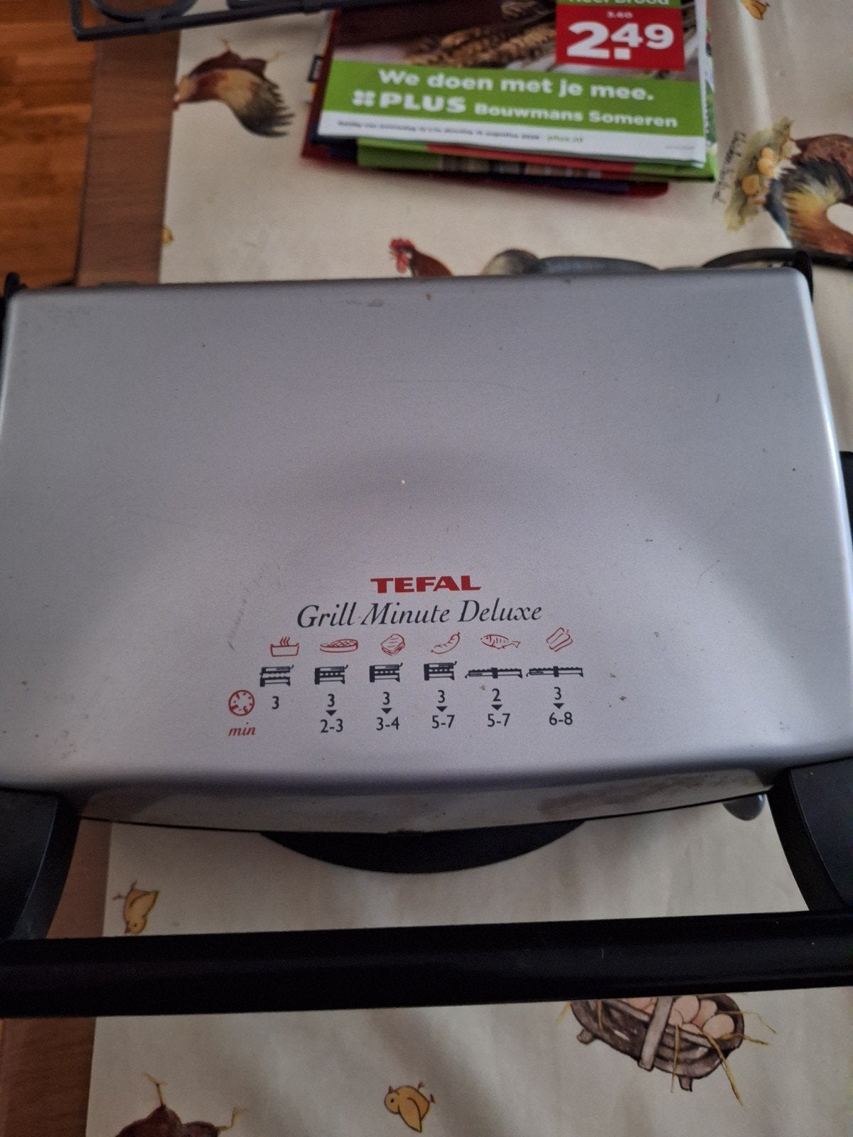 tefal grill minute de luxe, Ophalen of Verzenden, Rvs