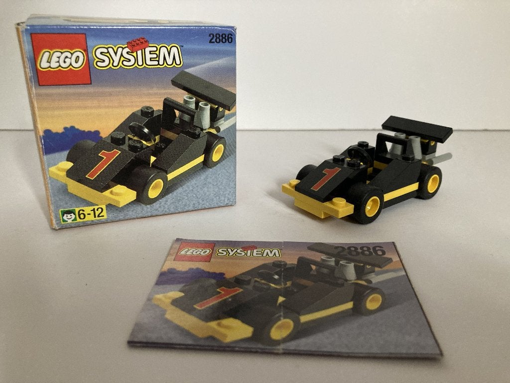 Lego 2886 Formula 1 Racing Car (1997) compleet + doosje, Inclusief instructies, Lego, Ophalen of Verzenden, Complete set