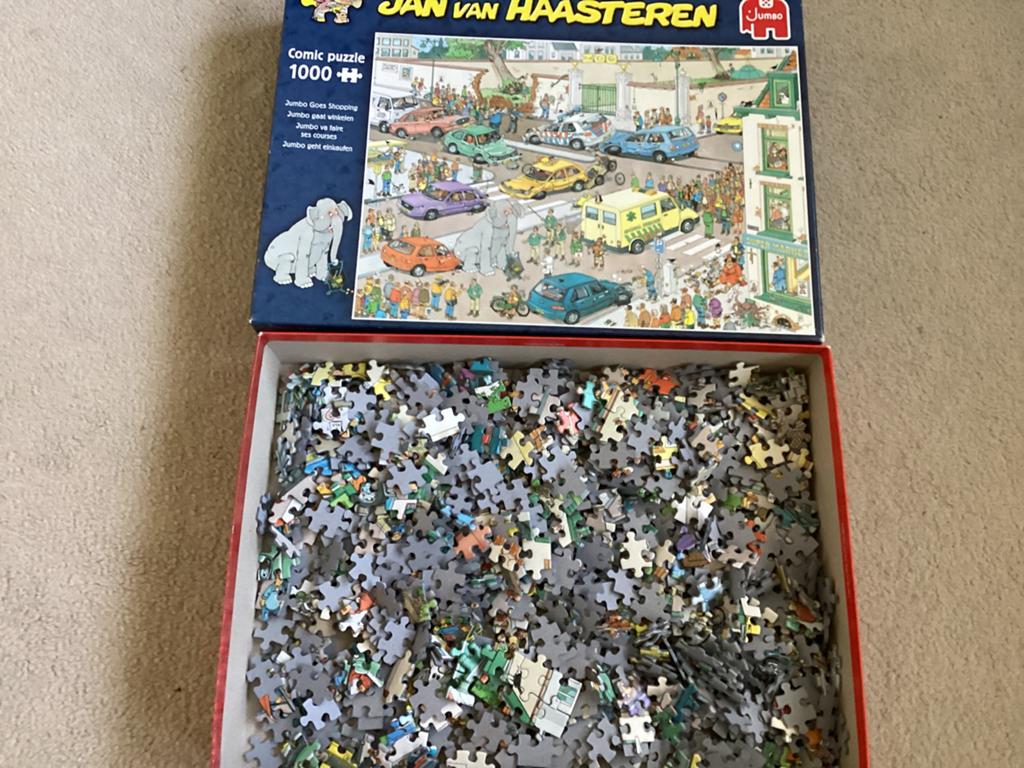 Jan van haasteren puzzel. Jumbo gaat winkelen., Ophalen, 500 t/m 1500 stukjes, Zo goed als nieuw