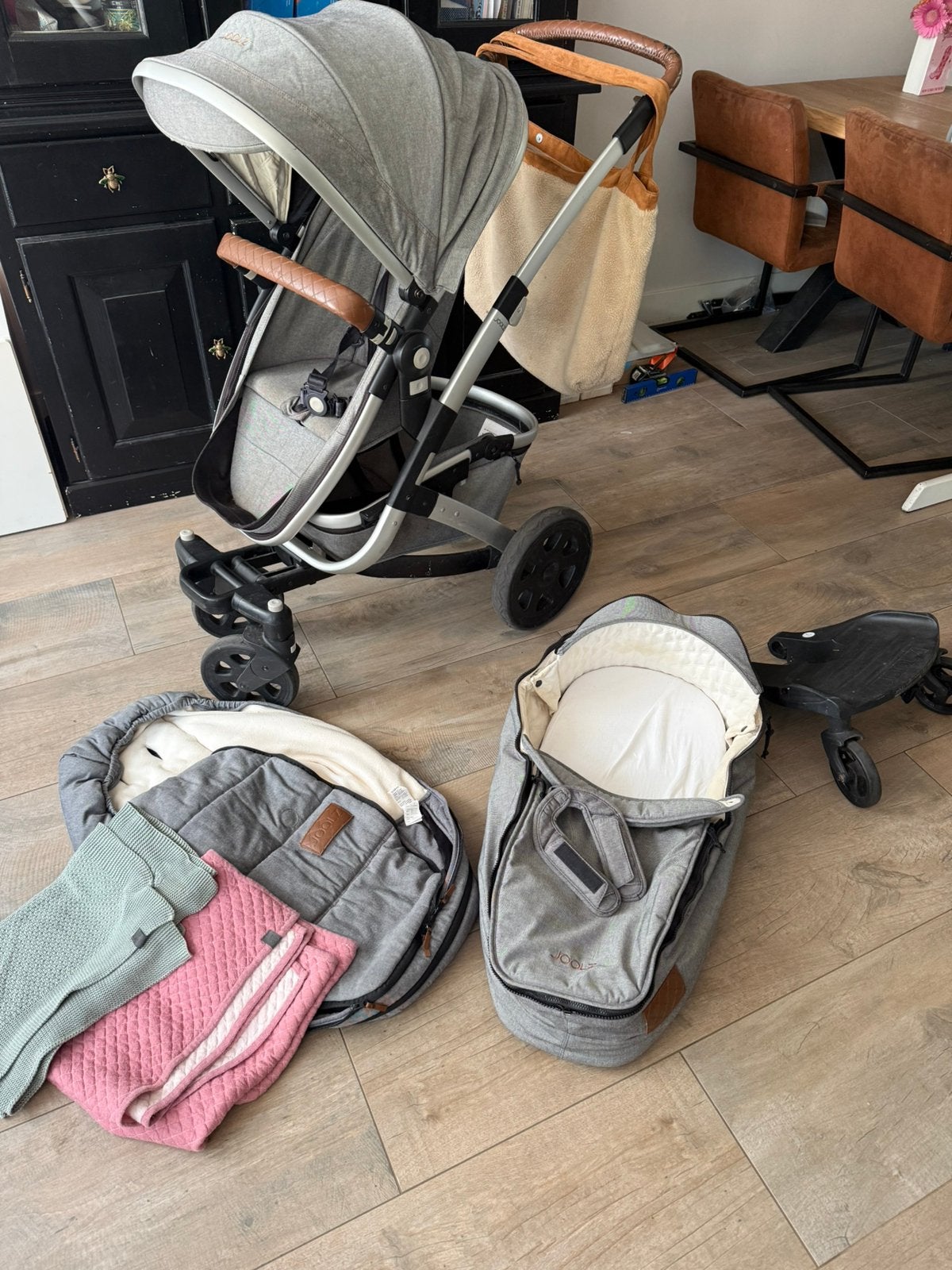 Joolz geo 1 elephant grey, Zo goed als nieuw, Verstelbare duwstang, Ophalen, Kinderwagen