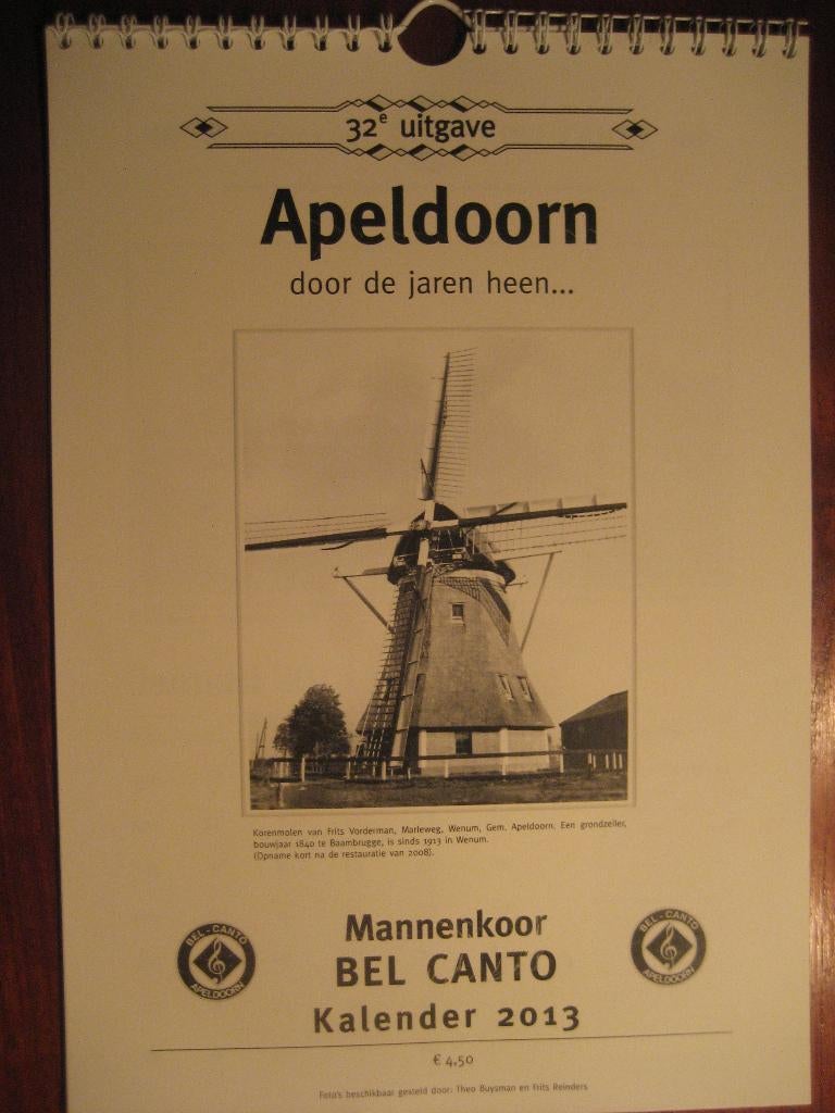 Kalender oud-Apeldoorn (2013), Ophalen of Verzenden, Maandkalender, Nieuw