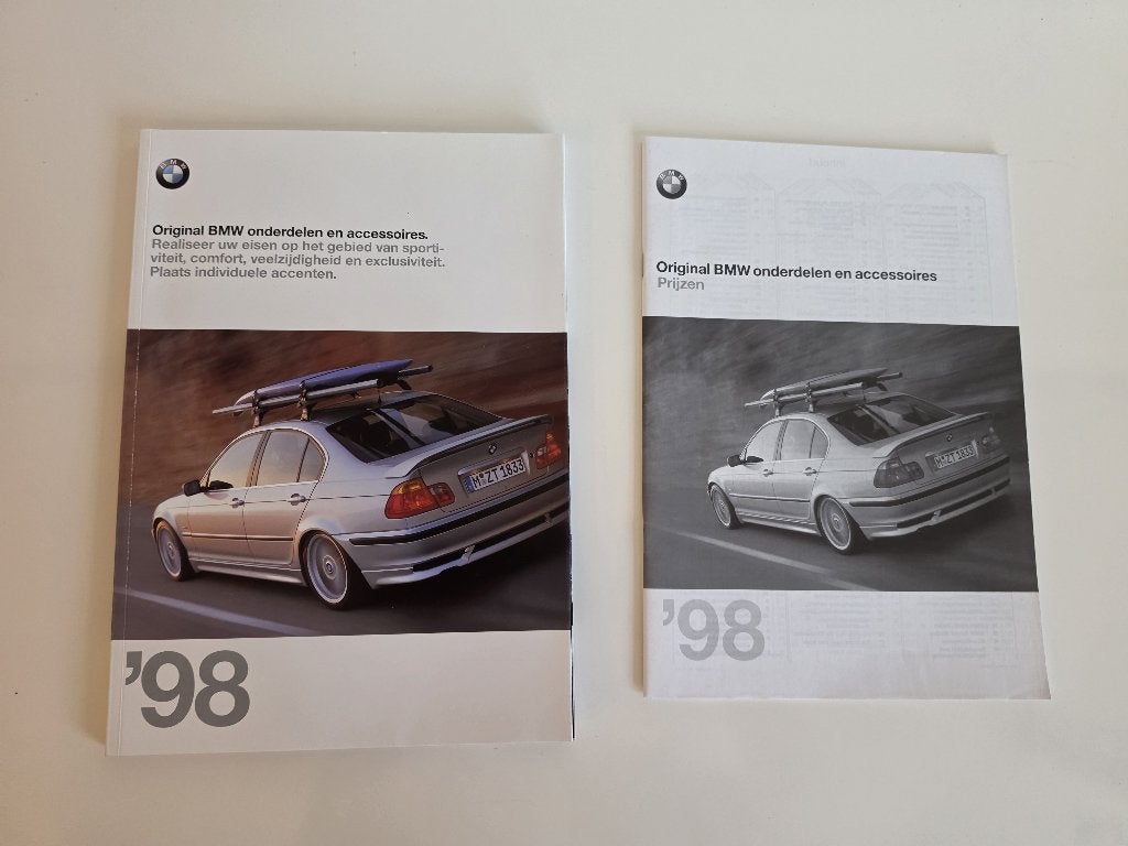 BMW accessoires 1998 catalogus prijslijst E36 E39 E46 E38, Ophalen of Verzenden, Zo goed als nieuw, BMW, BMW AG