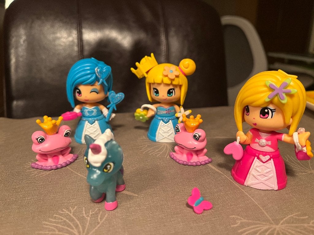 Pinypon prinses 3 stuks met accessoires en 3 dieren, Ophalen of Verzenden, Zo goed als nieuw, Overige typen