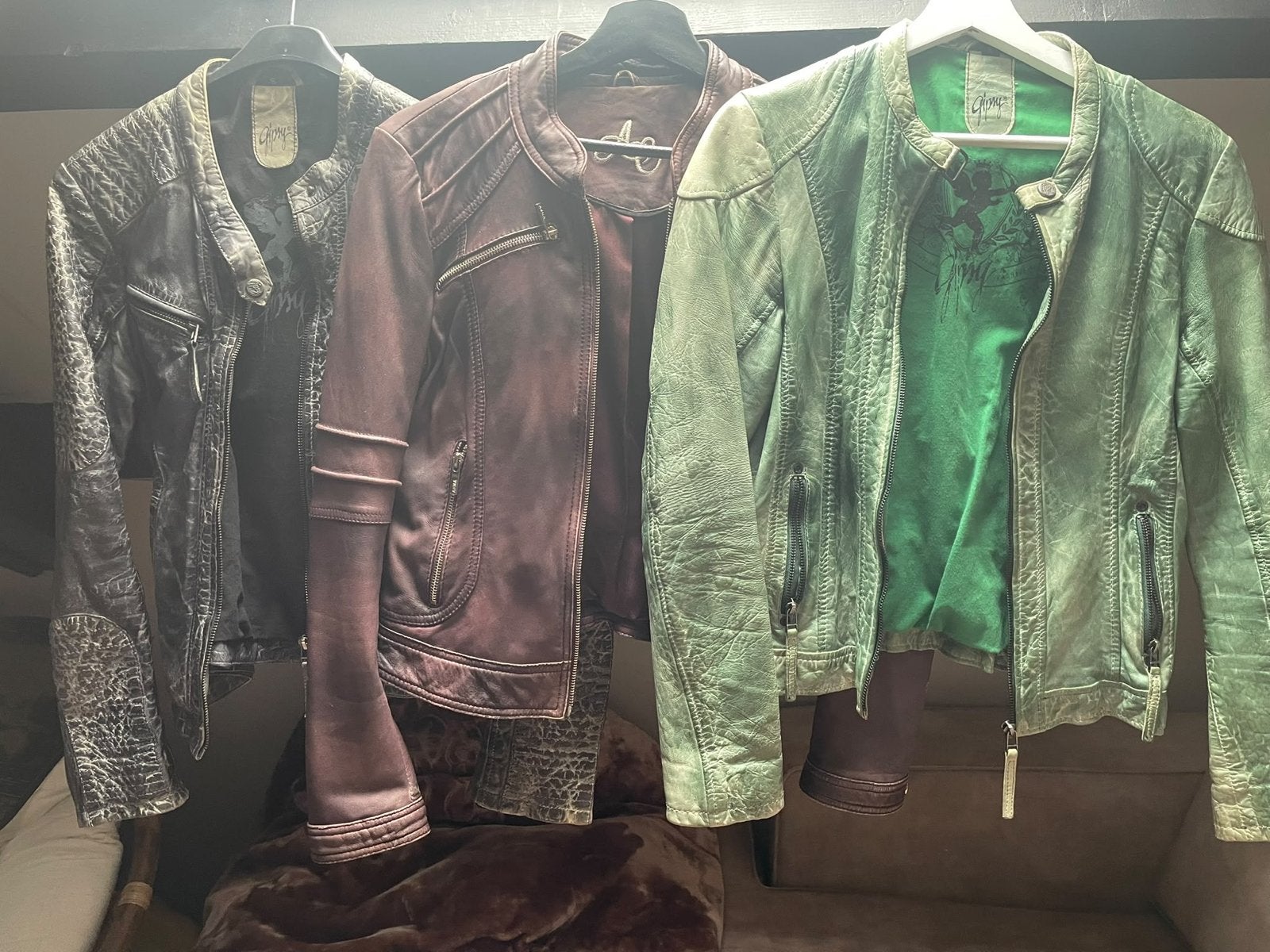Leren jassen van Gipsy in verschillende kleuren, Ophalen of Verzenden, Gedragen, Maat 38/40 (M), Grijs