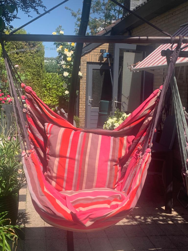 hangstoelen, Tuin en Terras, Opvouwbaar, Meerpersoons, Ophalen of Verzenden, Zo goed als nieuw