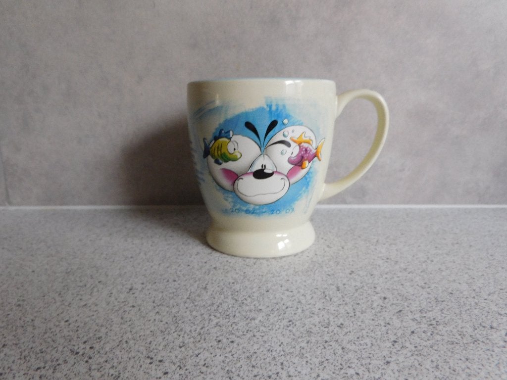 Mok 9,5x8,5 cm. Sterrenbeeld Vissen Diddl, Huis en Inrichting, Ophalen of Verzenden, Zo goed als nieuw, Overige stijlen, Kop(pen) en/of Schotel(s)