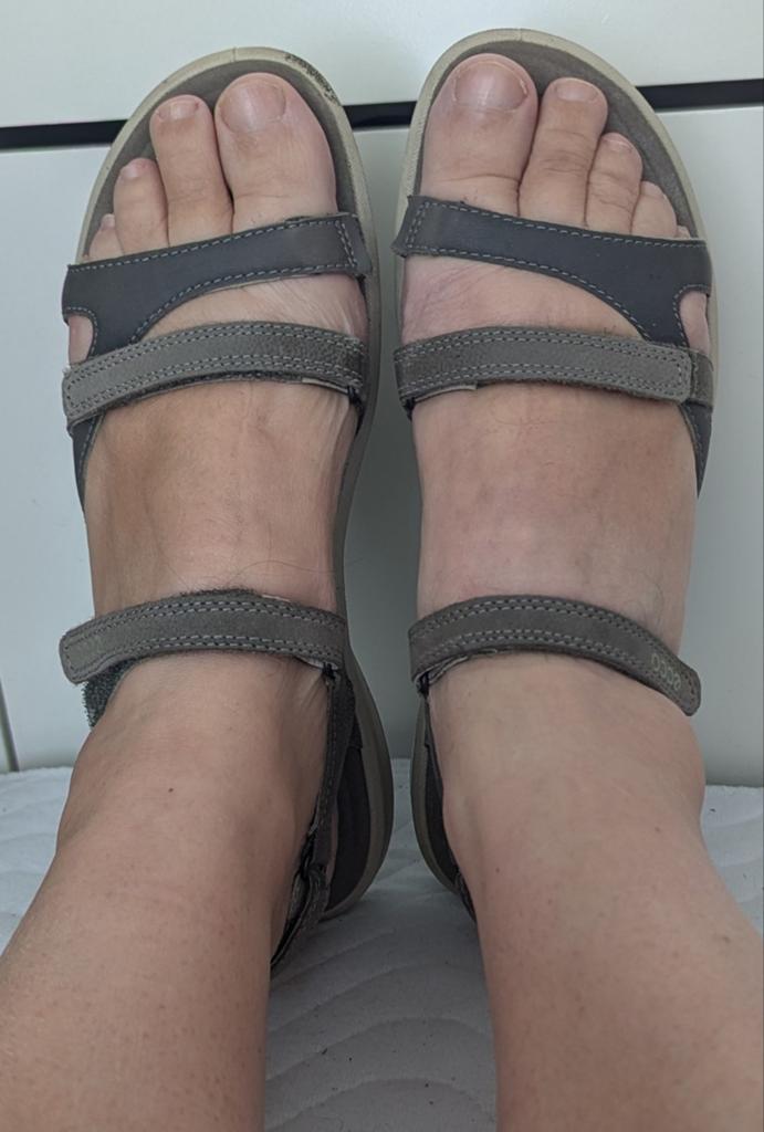 Ecco sandalen maat 39 van leer comfortabel & nieuwstaat, Ecco, Zo goed als nieuw, Sandalen of Muiltjes, Ophalen of Verzenden