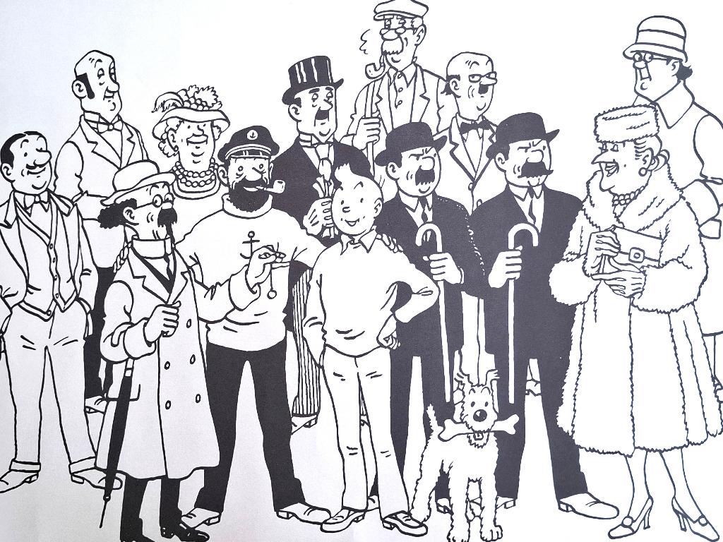 Kuifje ✅ poster van de familie Hergé jaar 1970 ❖ 38 x 55 cm, Verzamelen, Ophalen of Verzenden, Kuifje, Nieuw, Plaatje, Poster of Sticker