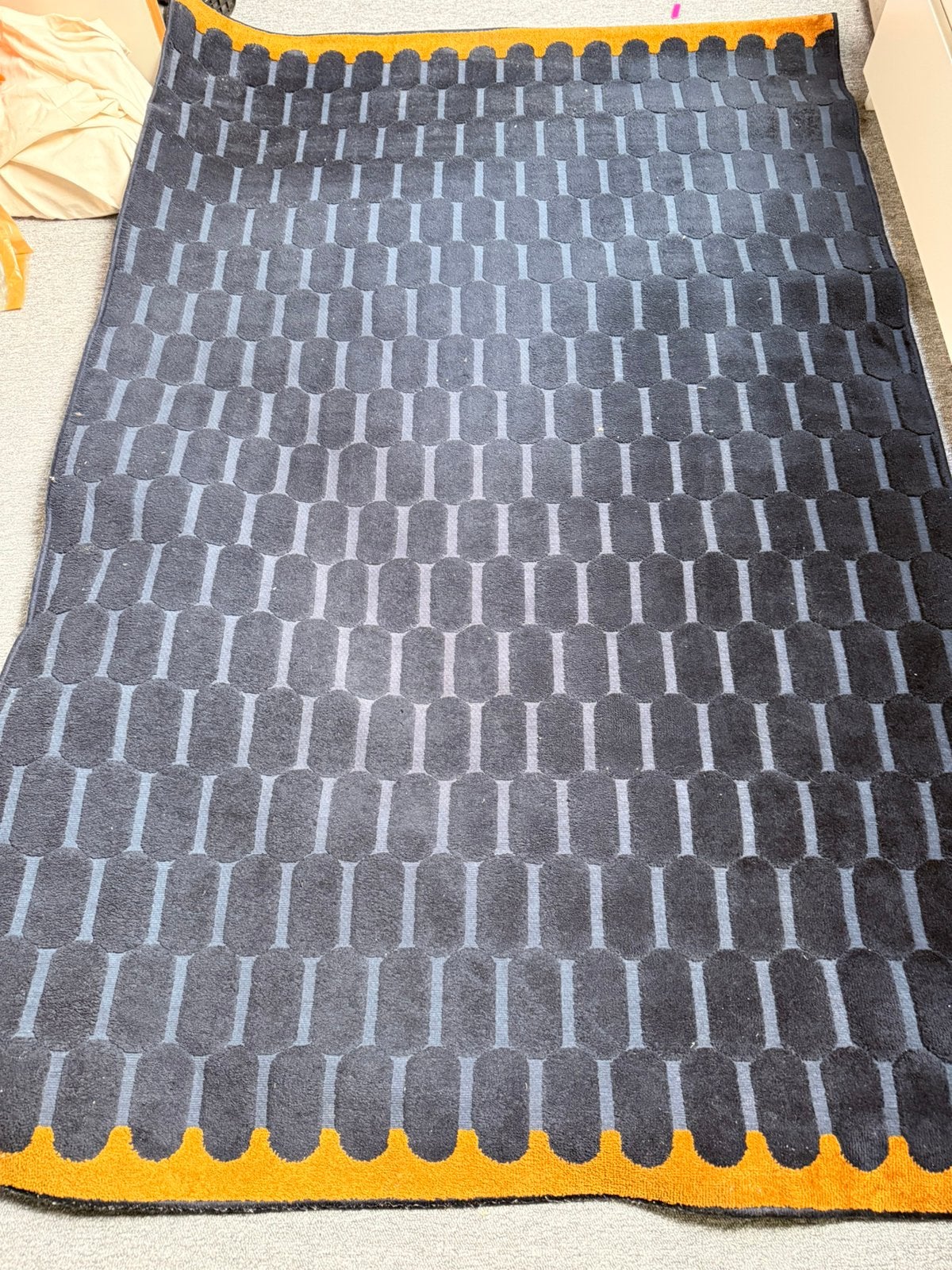 Vloerkleed blauw, Ophalen, 100 tot 150 cm, Blauw, 200 cm of meer