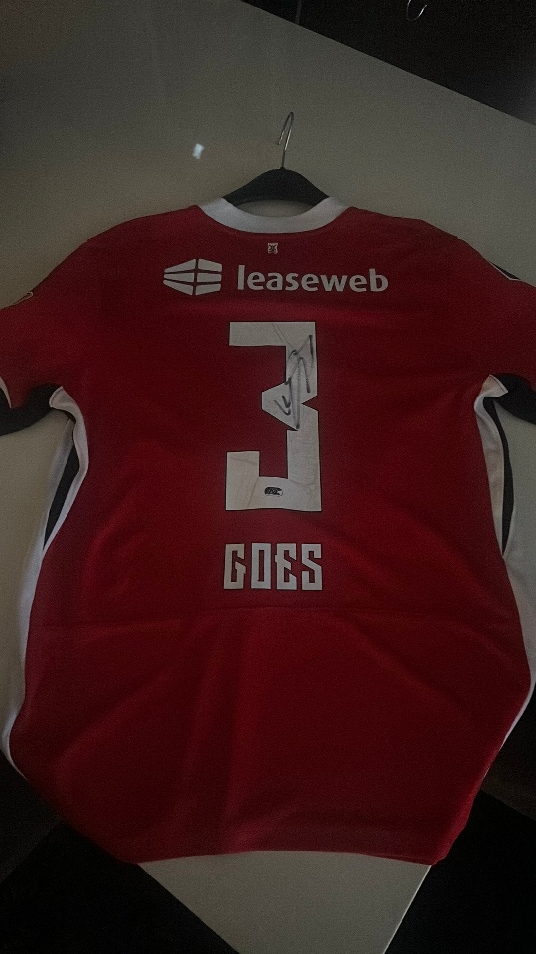 Wouter Goes gesigneerd&gedragen voetbalshirt, Sport en Fitness, Ophalen of Verzenden, Zo goed als nieuw, Shirt
