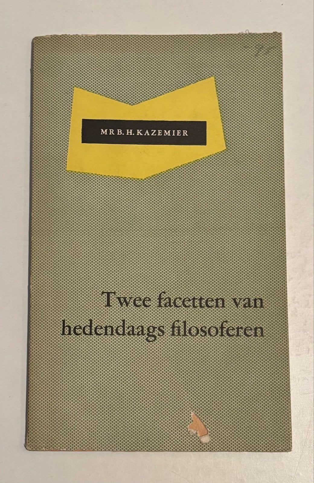 Twee facetten van hedendaags filosofen - Mr. B.H. Kazemier, Ophalen of Verzenden, Gelezen, Algemeen