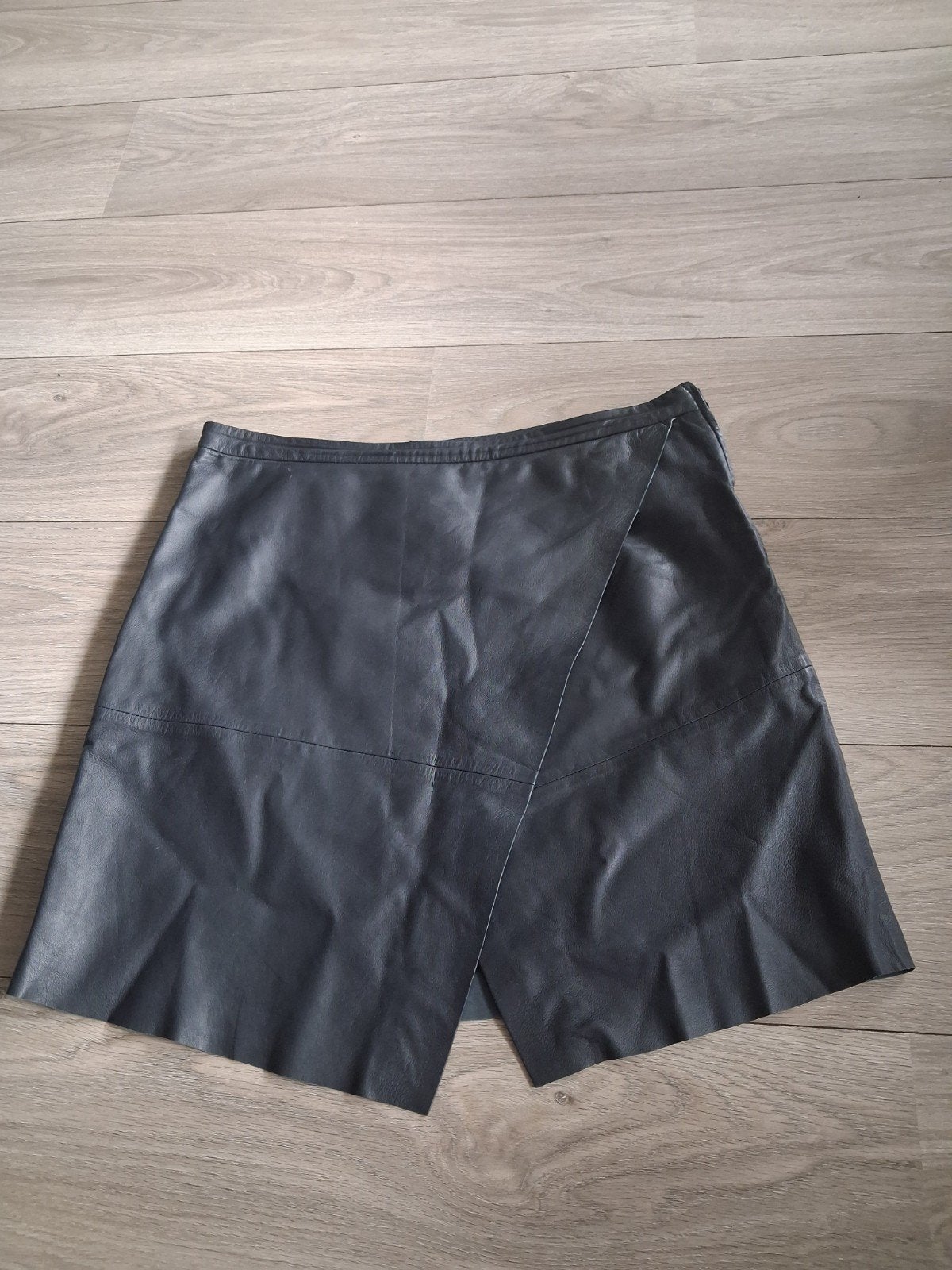 Prachtige leren rok maat l, Verzenden, Zo goed als nieuw, Zwart, Boven de knie