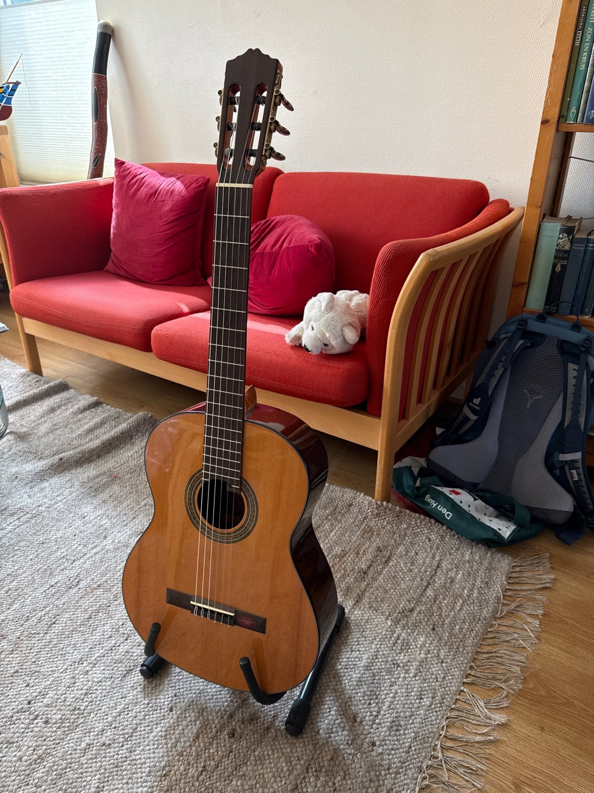 Salvador Cortes Gitaar - Nieuwstaat met standaard en hoes, Ophalen, Nieuw, Klassieke of Spaanse gitaar