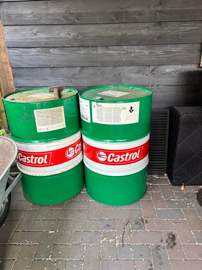 Castrol Olievaten - Decoratie of Opslag, Ophalen, Gebruikt