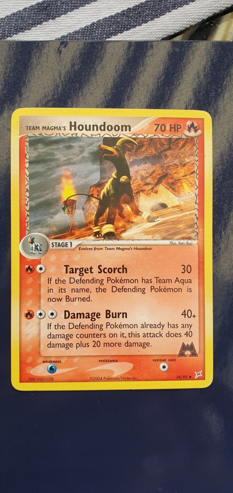 Houndoom 34/95 pokemon kaart, Ophalen of Verzenden, Gebruikt