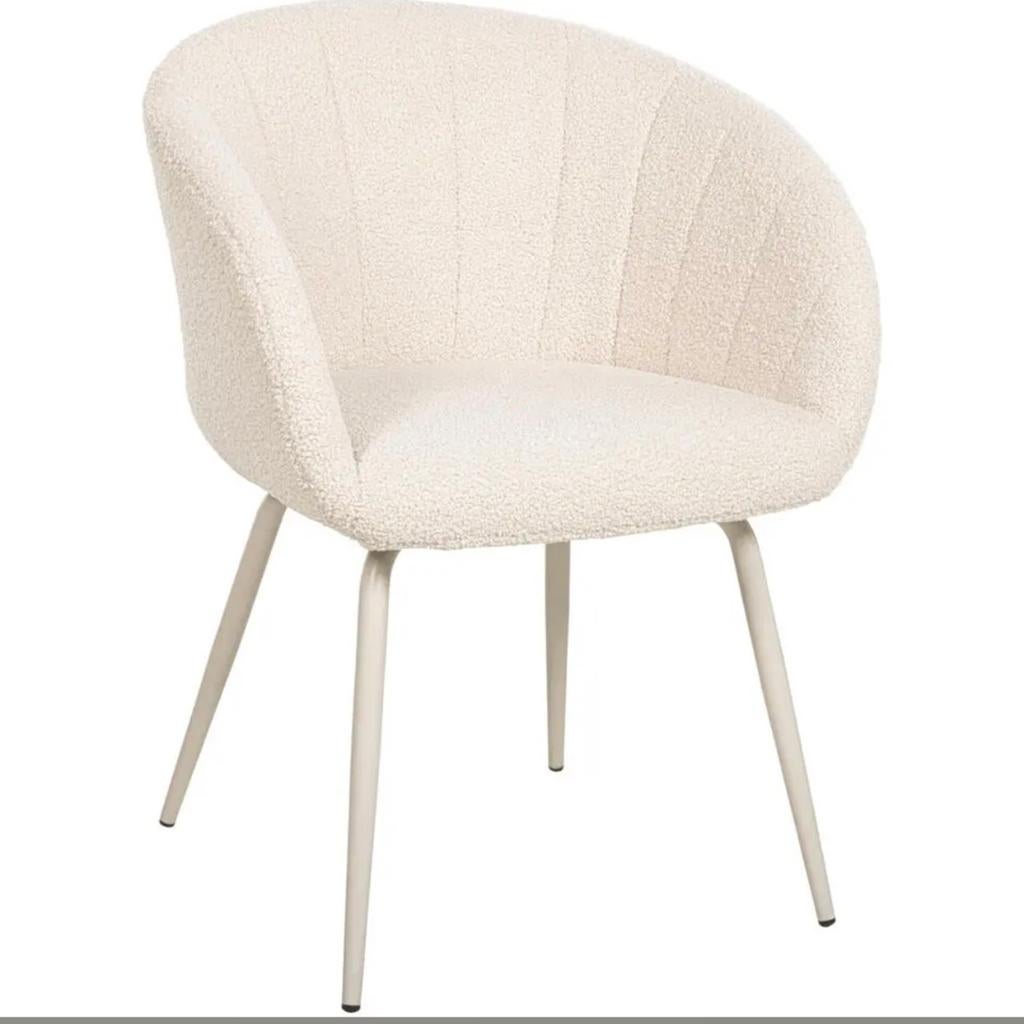 Kwantum off white teddy stoel- nieuw, Huis en Inrichting, Stoelen, Ophalen, Overige materialen, Wit, Nieuw