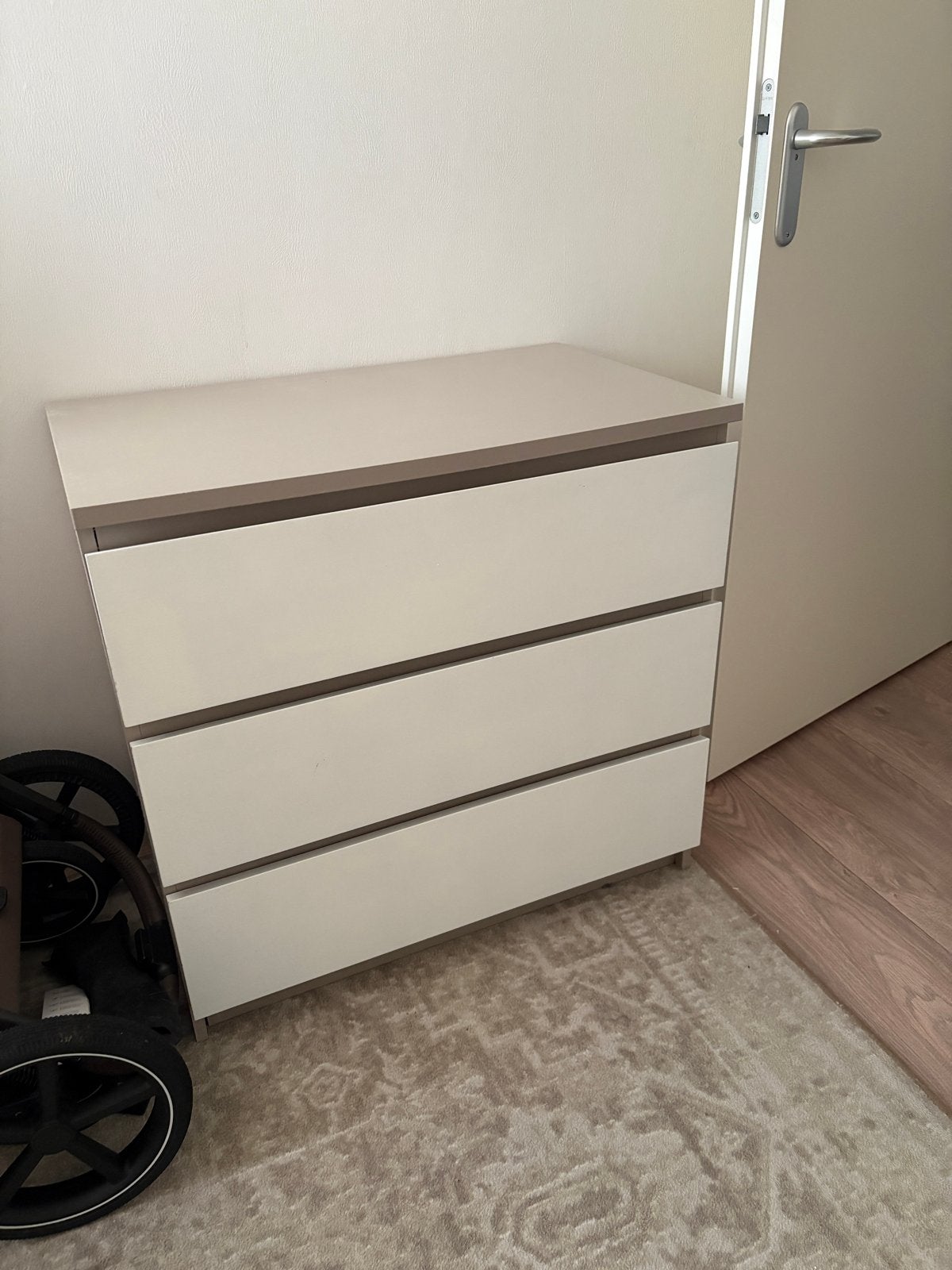 Ladekast met 3 lades malm ikea, Huis en Inrichting, Ophalen, Gebruikt, 50 tot 100 cm, 3 of 4 laden