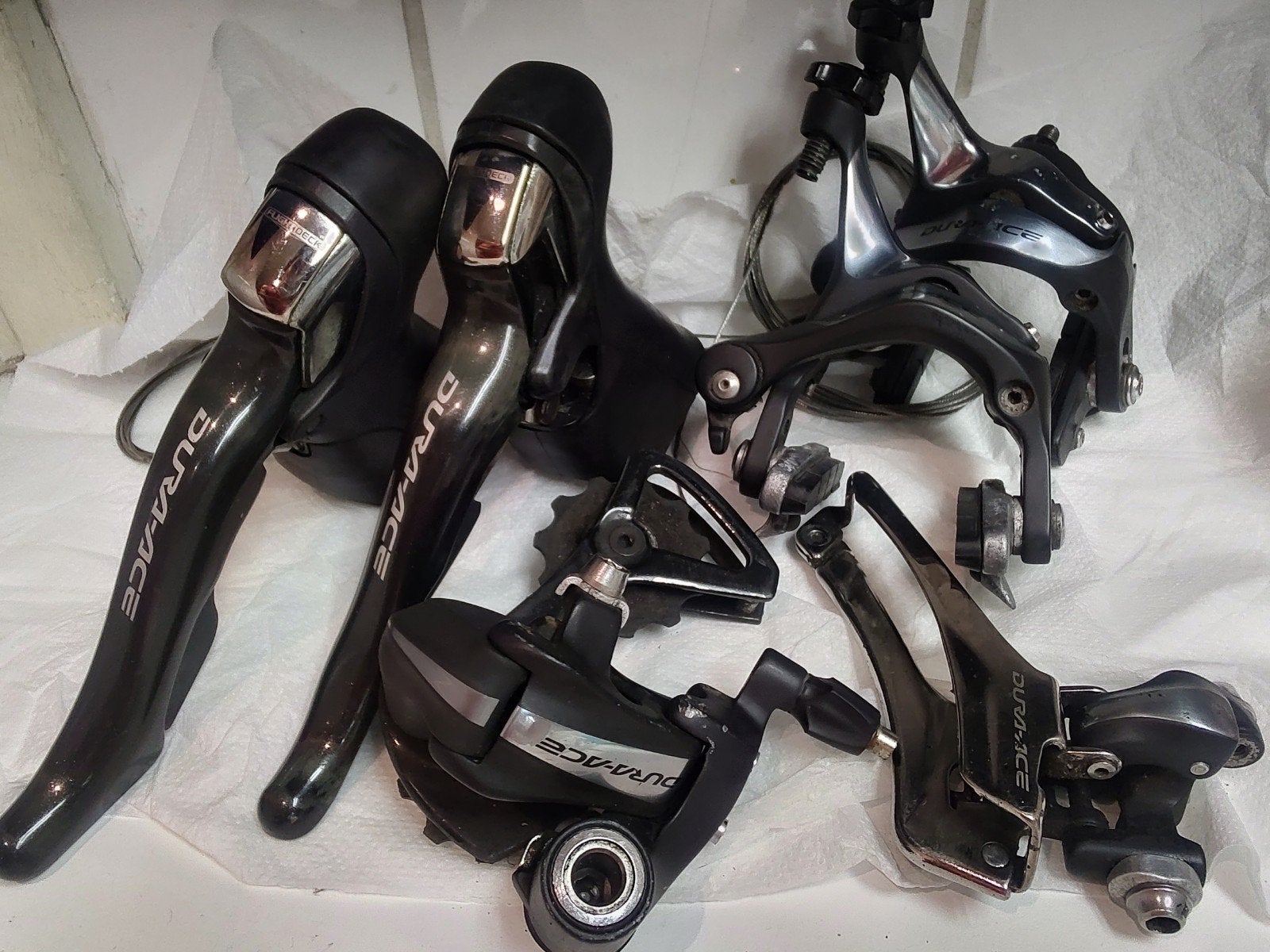 Shimano dura Ace groep,Campagnolo Super Record onderdelen, Fietsen en Brommers, Fietsonderdelen, Ophalen, Remmen