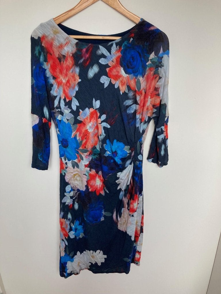 Phase Eight jurk donkerblauw met bloemen maat 14/L, Kleding | Dames, Phase Eight (Fashion & Designs) Limited, Blauw, Maat 42/44 (L)