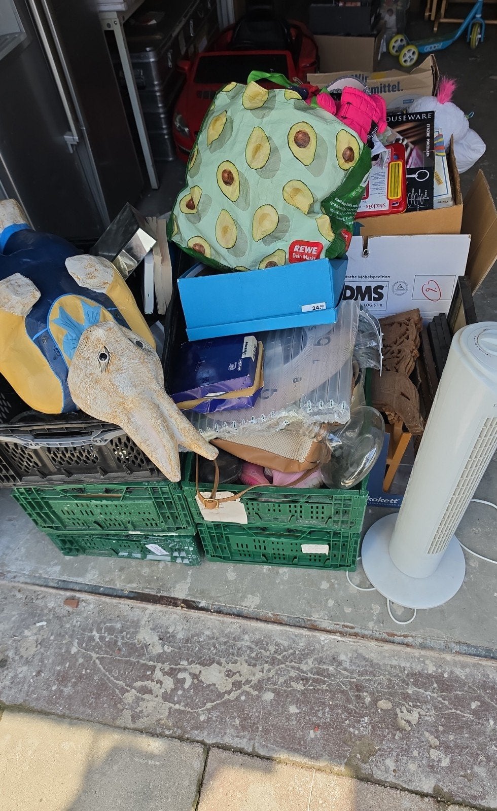 rommelmarktspullen gratis, Ophalen